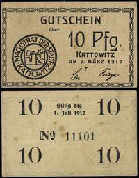 Śląsk, bon na 10 fenigów, ważny od 7.03.1917 do 1.07.1917