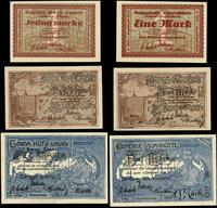 Śląsk, zestaw bonów: 1 marka, 2 marki i 5 marek, ważne do 1.10.1921