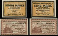 Śląsk, zestaw bonów: 1 marka i 2 marki, ważne do 1.10.1921