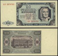 20 złotych 1.07.1948, seria GY, numeracja 287670