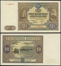 50 złotych 15.05.1946, seria K, numeracja 188216