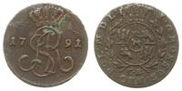 grosz miedziany 1791 EB, Warszawa, szeroka koron