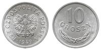 10 groszy 1949, Warszawa, aluminium, piękne, Par