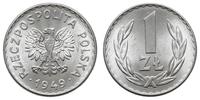 1 złoty 1949, Warszawa, aluminium, wyśmienity, P