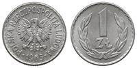 1 złoty 1965, Warszawa, aluminium, piękny, Parch