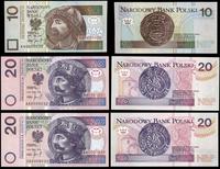 Polska, zestaw 10 + 2 x 20 złotych (ta sama numeracja), 25.03.1994