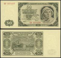 50 złotych 1.07.1948, seria EF, numeracja 357423