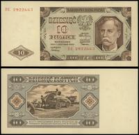 10 złotych 1.07.1948, seria BE, numeracja 292266