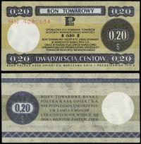 20 centów 1.10.1979, seria HN, numeracja 9080604