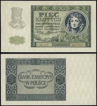 5 złotych 1.08.1941, seria AA, numeracja 8507919
