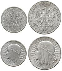 Polska, zestaw: 5 złotych 1934 i 2 złote 1933