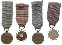 Polska, zestaw dwóch miniaturek: Medalu Dziesięciolecia Odzyskania Niepodległości i Brązowowego Krzyża Zasługi