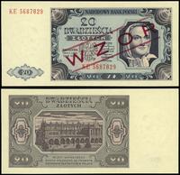 20 złotych 1.07.1948, seria KE, numeracja 568782