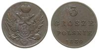Polska, 3 grosze polskie, 1830
