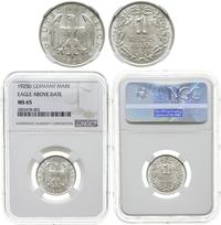 1 marka 1925 D, Monachium, moneta w pudełku firm