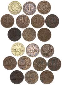 zestaw monet 5 groszowych 1923, 1925, 1928, 1930