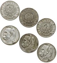 Polska, zestaw: 3 x 5 złotych, 1934, 1935 i 1936