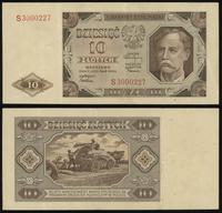 10 złotych 1.07.1948, seria S, numeracja 3000227