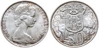 50 centów 1966, Melbourne, srebro, piękne, KM 72