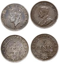 zestaw: 5 centów 1929 (Jerzy V) i 5 centów 1941 