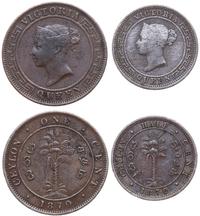 zestaw: 1/2 centa i 1 cent 1870, brąz, razem 2 s