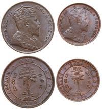 zestaw: 1/2 centa 1906 i 1 cent 1910, brąz, raze