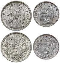 zestaw: 5 centów 1936 i 10 centów 1941, Santiago