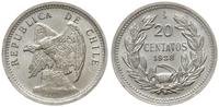 20 centavos 1938, Santiago, miedzionikiel, piękn