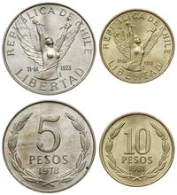 zestaw: 5 pesos 1978, 10 pesos 1981, Santiago, 5