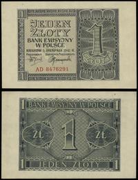 1 złoty 1.08.1941, seria AD 8476291, minimalne z