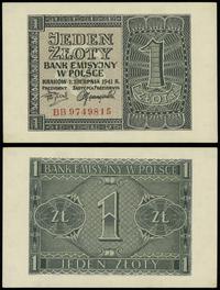 1 złoty 1.08.1941, seria BB 9749815, zaniedbywal