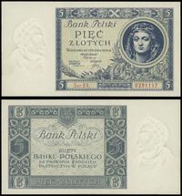 5 złotych 2.01.1930, seria BX 0291117, minimalne
