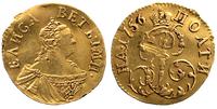 połtina 1756, złoto 0.79 g, Friedberg 101, Micha