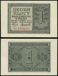 1 złoty 1.08.1941, seria BC 7510631, wyśmienite,