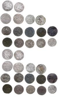 Polska, zestaw: 2 x grosz (1606 i 1626), 13 x szeląg i dwudenar 1621