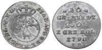 10 groszy miedziane 1790, Warszawa, patyna, Plag