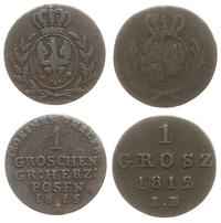 Polska, zestaw: grosz 1812 Warszawa i grosz Wielkiego Księstwa Poznańskiego z 1816 roku, Berlin
