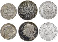 zestaw: 10 złotych "głowa kobiety" 1932, 5 złoty