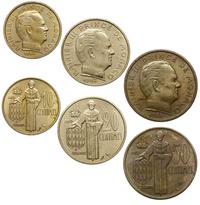zestaw: 50, 20 i 10 centavos 1962, Paryż, brąz a