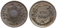 1 centavo 1946, brąz, patyna, pięknie zachowane,
