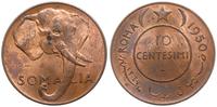 10 centesimi 1950, Rzym, Słoń, brąż, patyna, pię
