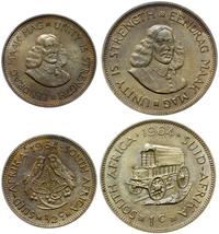zestaw: cent i 1/2 centa 1964, mosiądz, patyna, 