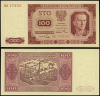 100 złotych 1.07.1948, seria KR, numeracja 27767