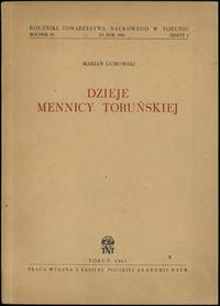 wydawnictwa polskie, Marian Gumowski - Dzieje mennicy toruńskiej