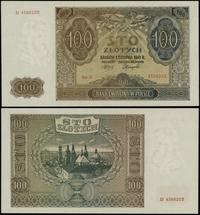 100 złotych 1.08.1941, seria D, numeracja 456620
