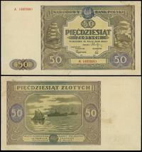50 złotych 15.05.1946, seria A, numeracja 168386