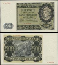 500 złotych 1.03.1940, seria B, numeracja 063768