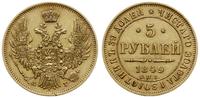 5 rubli  1849/ АГ, Petersburg, złoto 6.50 g, Fr.