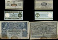 17.04.1916, lot 3 sztuk banknotów i bonów; 100 r
