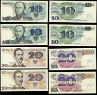 Polska, lot 4 banknotów; 10 złotych 1.06.1982 seria A i seria B, 20 złotych 1.06.1..